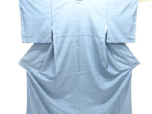 横段織り出しお召一つ紋着物